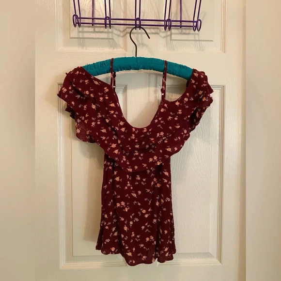 Blue Rain Tops - Off the shoulder top